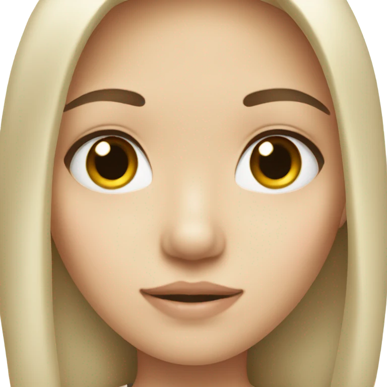 Half Asian half white girl emoji