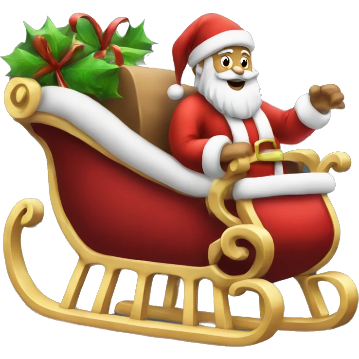 Santa sleigh emoji