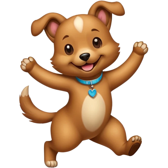 A dancing dog emoji