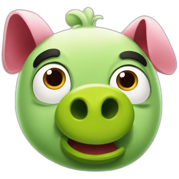 The green pig from Angry Birds rules the birds emoji