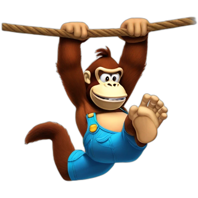  DONKEY KONG HANGING FROM THE LINER emoji