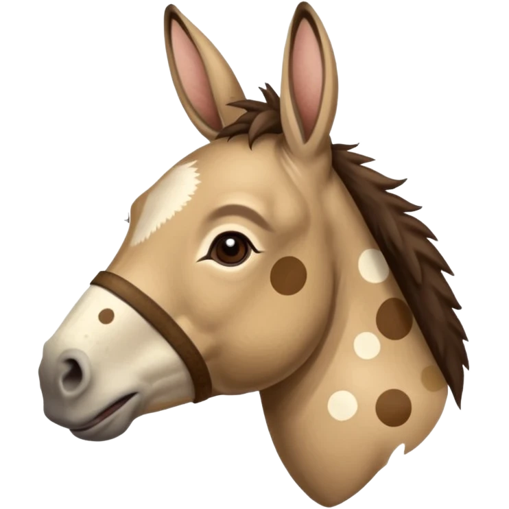 polka dots human body and donkey face emoji
