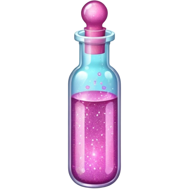 fill the vial with pink glitter emoji