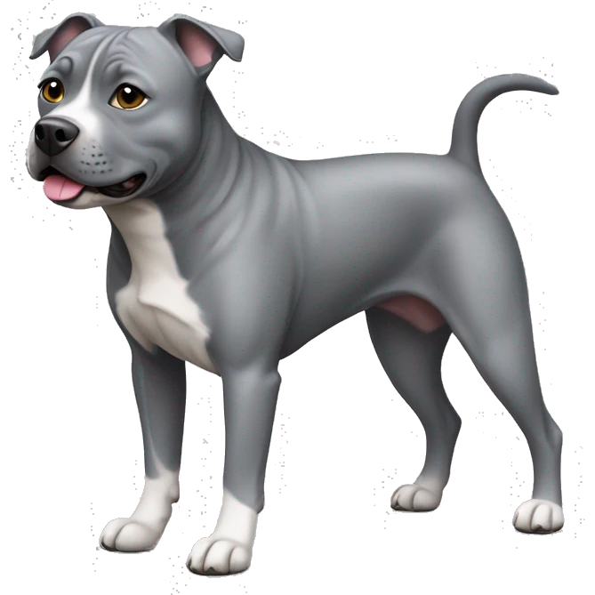 Full body grey staffy dog  emoji