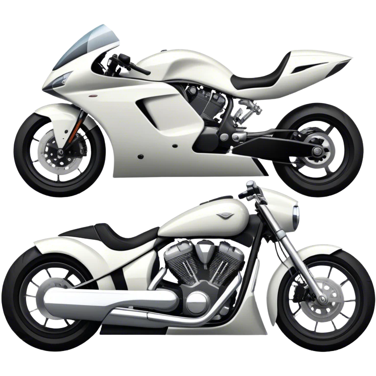 An icon showcasing a sleek motorcycle and a powerful car side by side, with bold, dynamic lines emphasizing speed and performance. highlighting their sleek design, custom tuning, and the excitement of the open road. Perfect for showcasing adventure and freedom on wheels. transparent background emoji