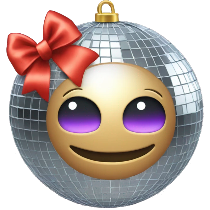 Disco ball with a bow  emoji