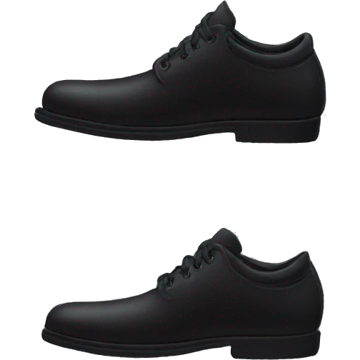 black shoes tip toes emoji