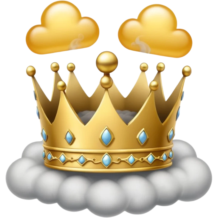 Put this 👑 on top  of 😶‍🌫️ emoji