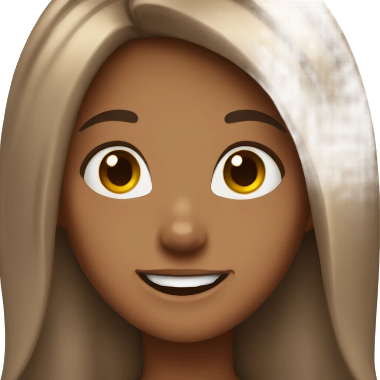 Pretty girl brown hair excited  emoji