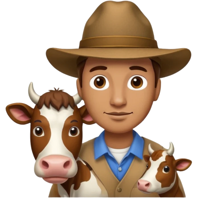 cow on top of man emoji