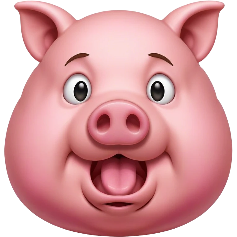 Pig moaning emoji