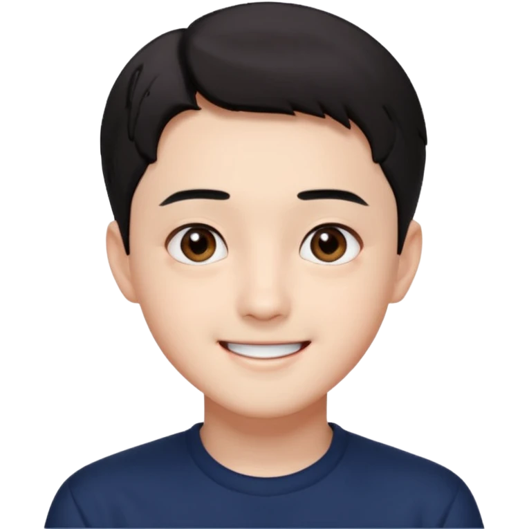 D.O from EXO, simple facial features, short black hair, neutral expression emoji