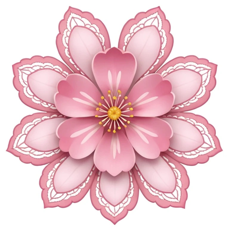 sakura flower with a lace border emoji