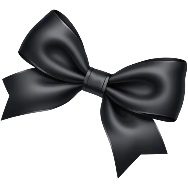 Black satin bow emoji