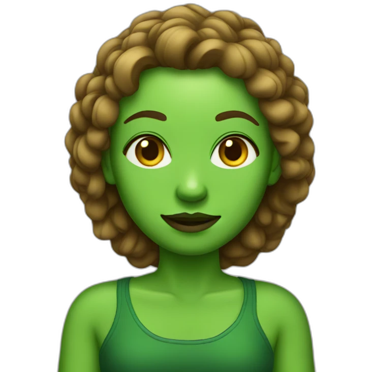 Green skin woman emoji