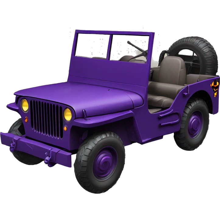 Batgirl 1942 Willy’s purple gloss army jeep emoji
