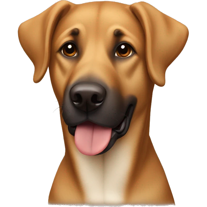 a brown dog labrador and german shepherd mix emoji