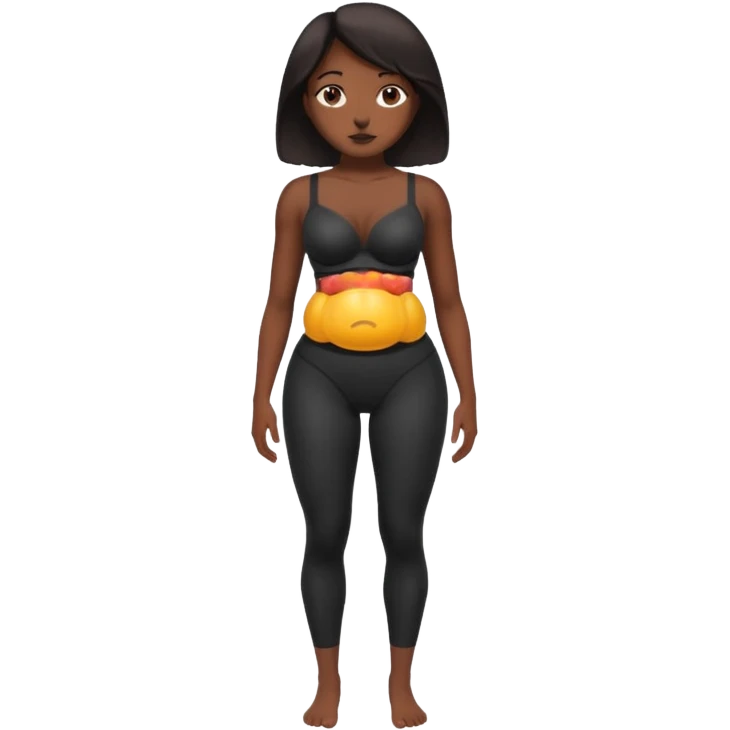 
legging brassière noir gonflé ventre femme emoji