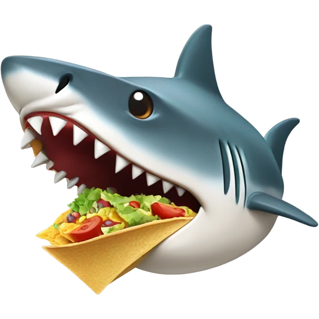 Shark eating taco emoji