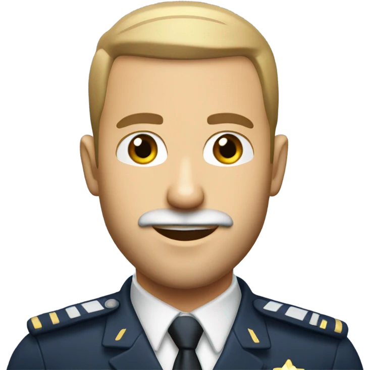 Canadian airline pilot with buzz cut and a beard emoji