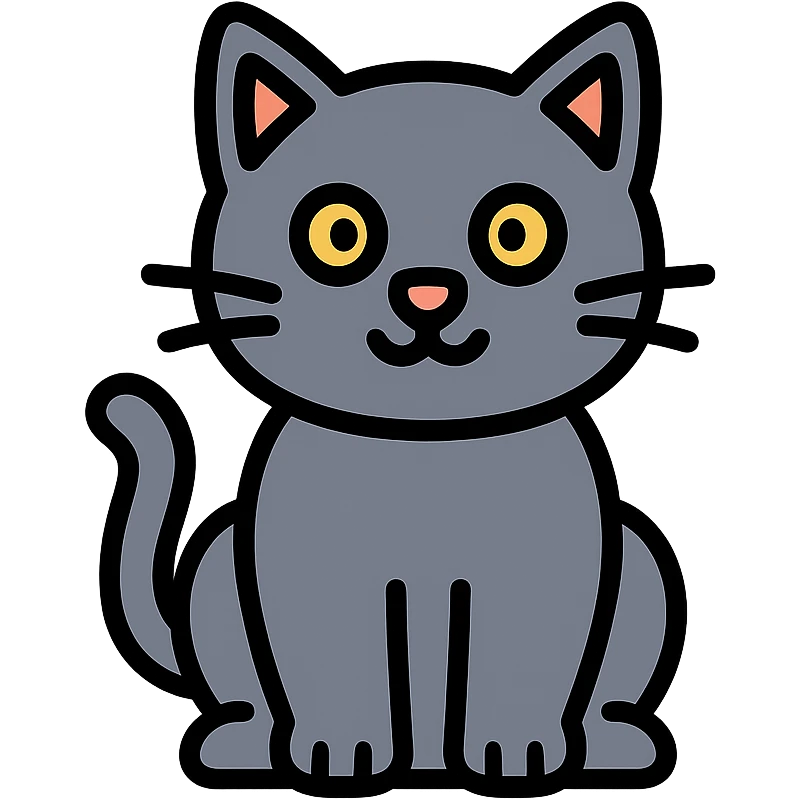 gray cat emoji