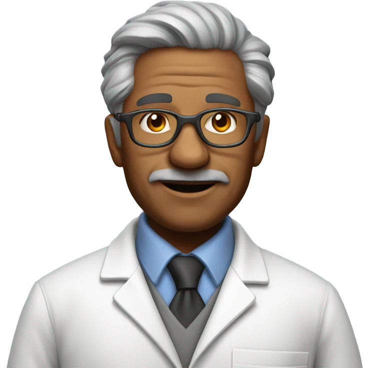 scientist middle age man photorealistic emoji