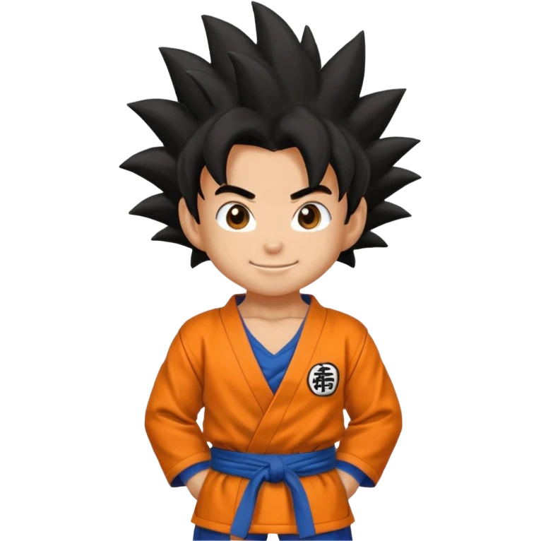 goku kid smiling from dragon ball emoji emoji