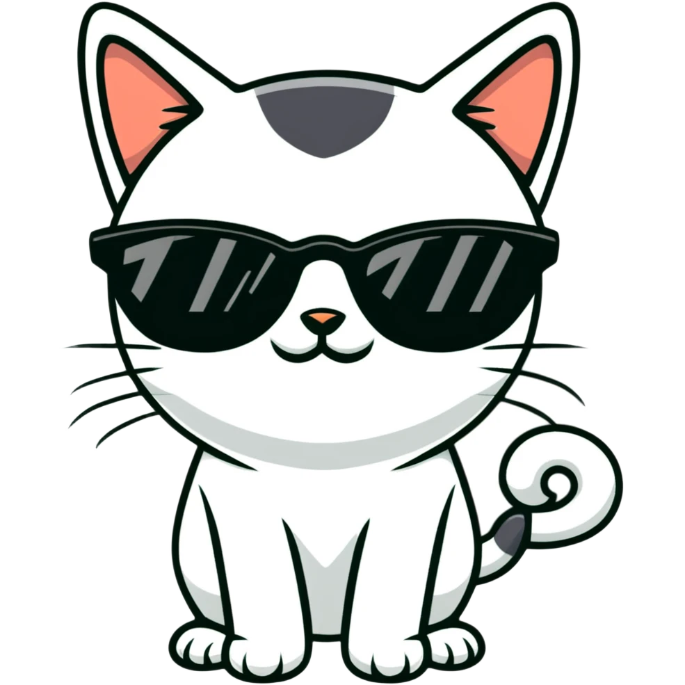 Cat with sunglasses emoji