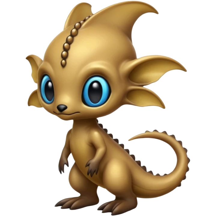 Life-like Brownish Aquatic Luxio-Alien-hybrid  (full body) emoji