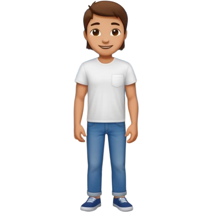 grown  2D line-drawn character + small shop emoji