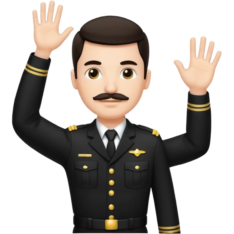 Hitler doing a sieg heil emoji