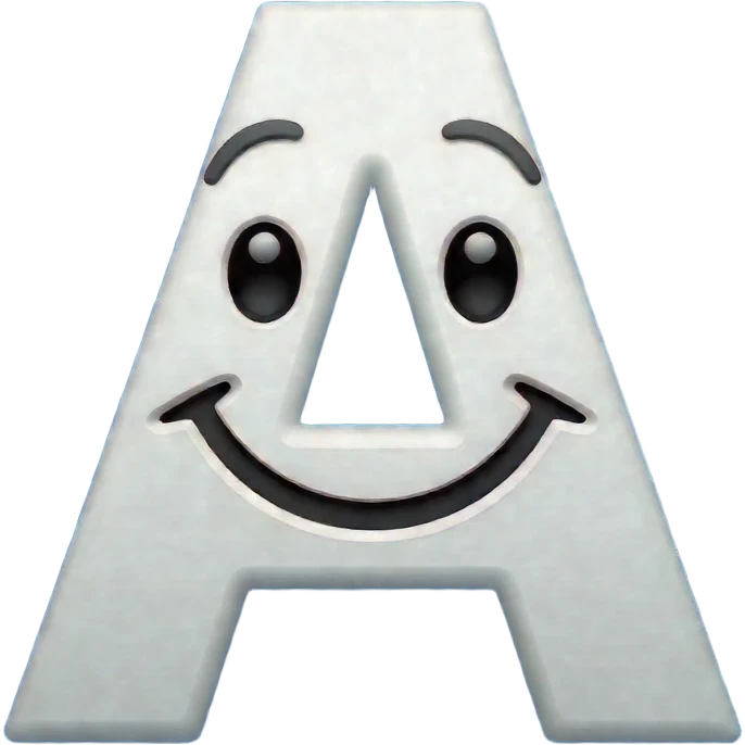 Crie um emojis. com😀 a letra com fundo azul emoji