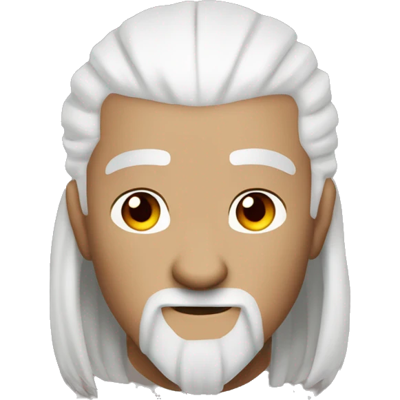 avatar roku from avatar the last airbender. he should be white, an older man, and have long white hair and a long white beard in a fire nation uniform with fire nation red color emoji