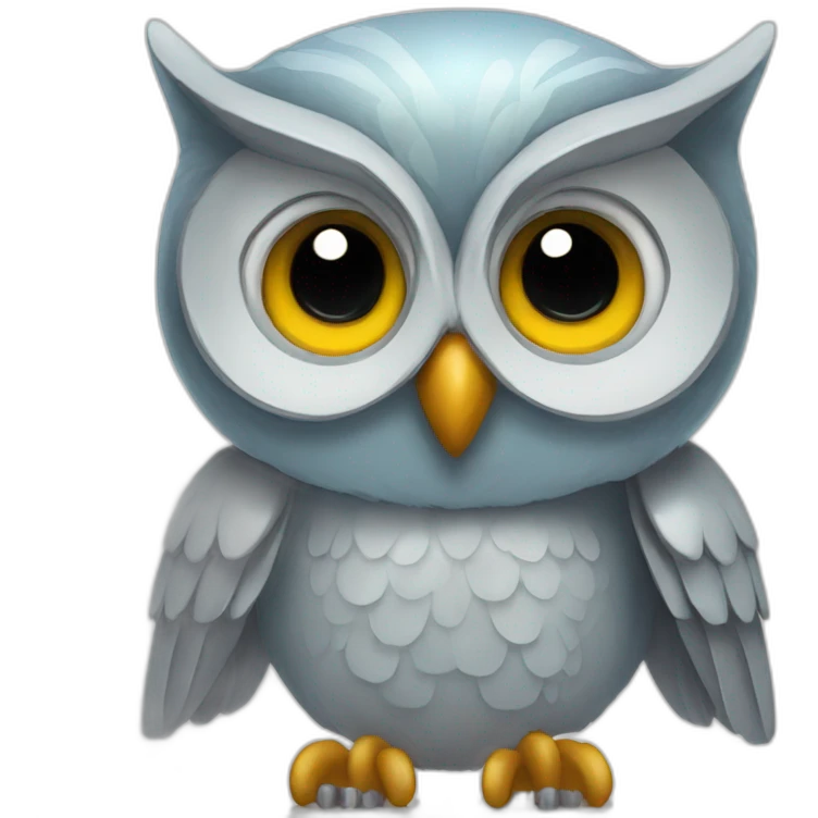 owl named Amoska, robots, english lesson emoji