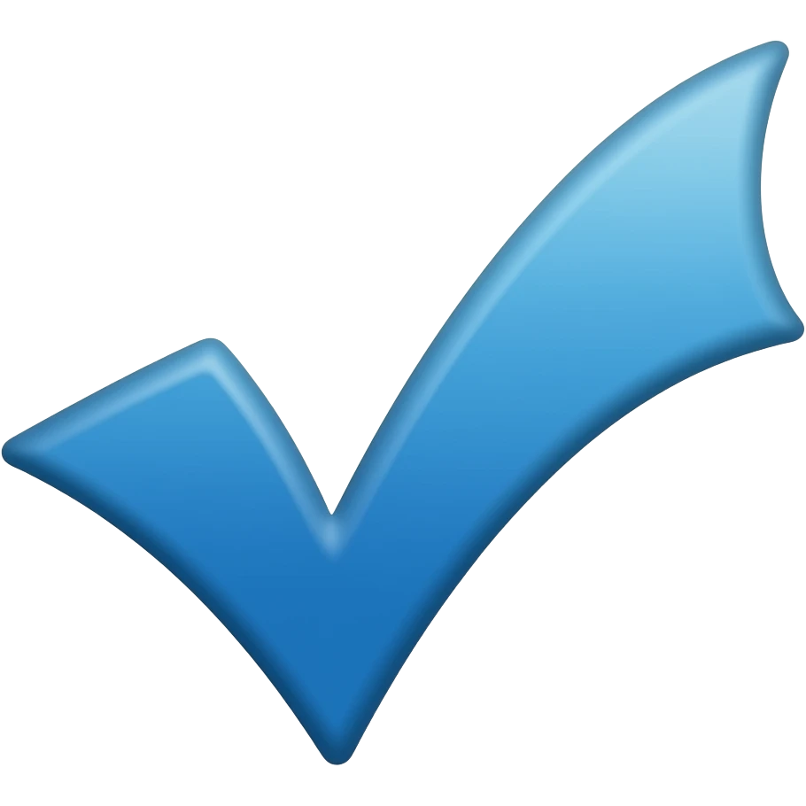 blue tick mark emoji