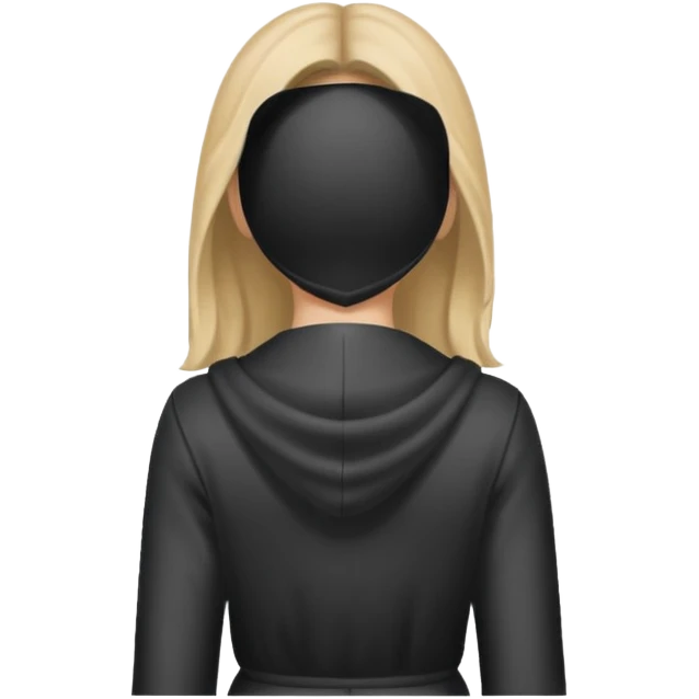 anonymous girl standing ,view from the back emoji