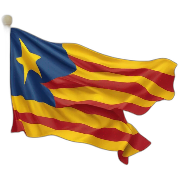 Drapeau catalan avec écrit dessus catalogne  emoji