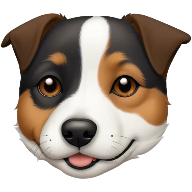 Sleeping black jack russell emoji