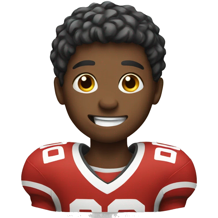 A boy playing football emoji