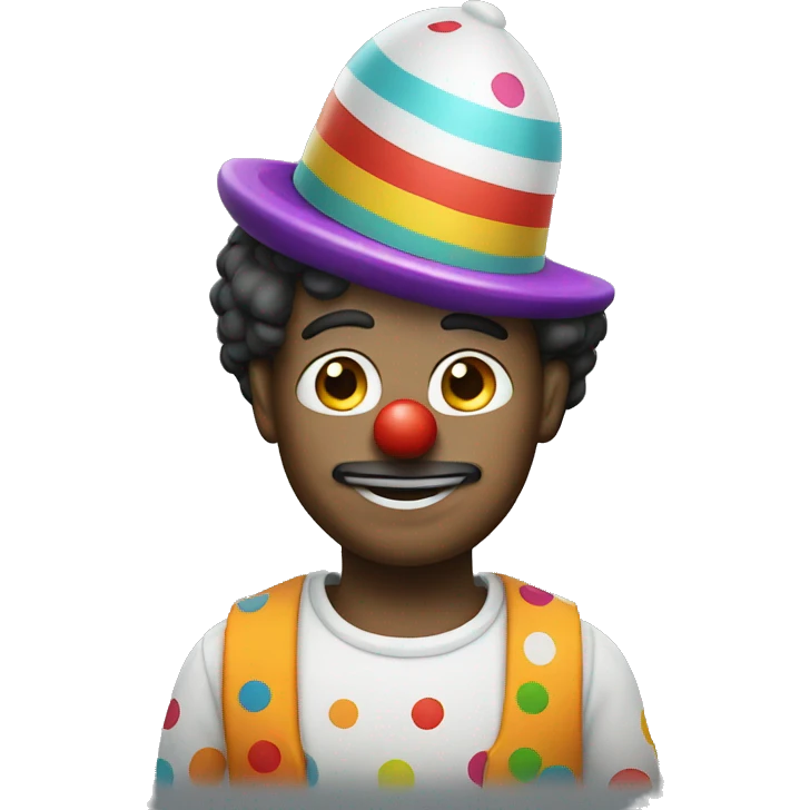 clown wearing visor emoji