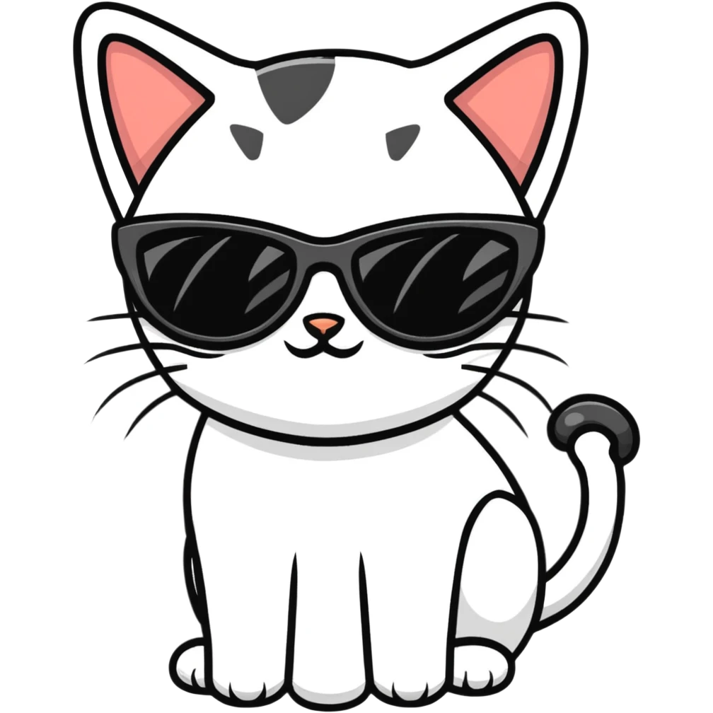 Cat with sunglasses emoji