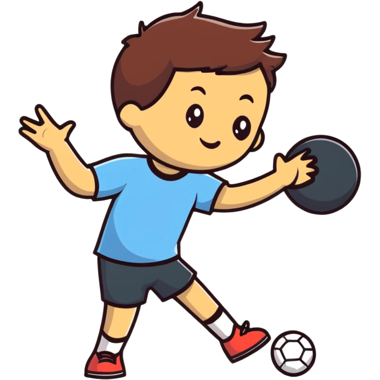 Kid playing with ball emoji