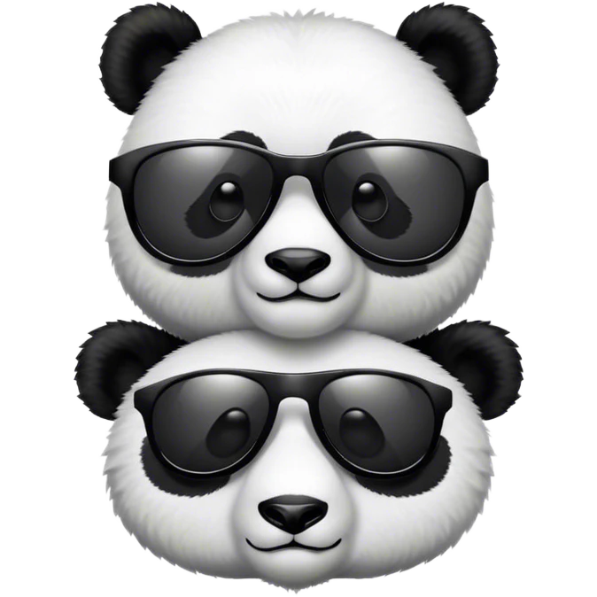 Panda wearing a sunglasses emoji