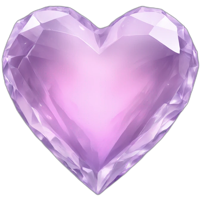Clear crystal heart emoji