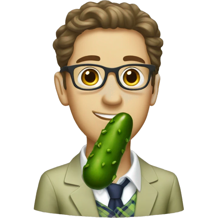 Preppy pickle  emoji