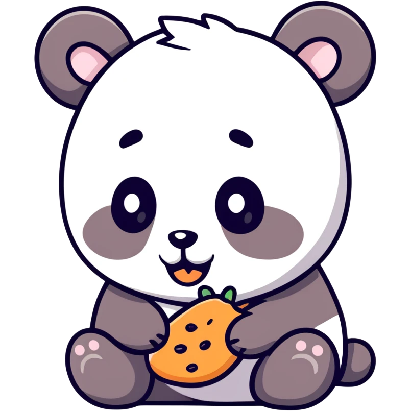 Panda eating  emoji