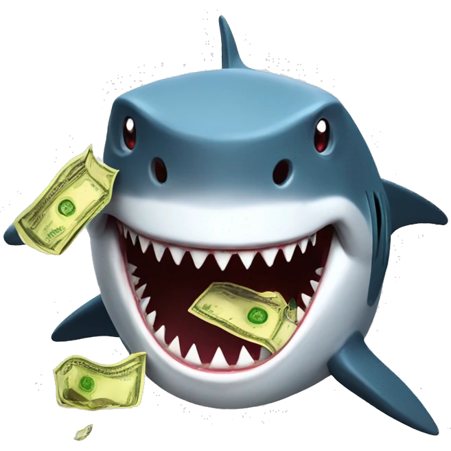 Shark eat money emoji