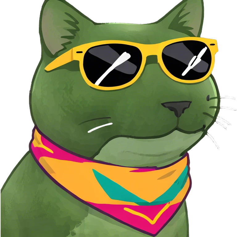 Cat with sunglasses emoji