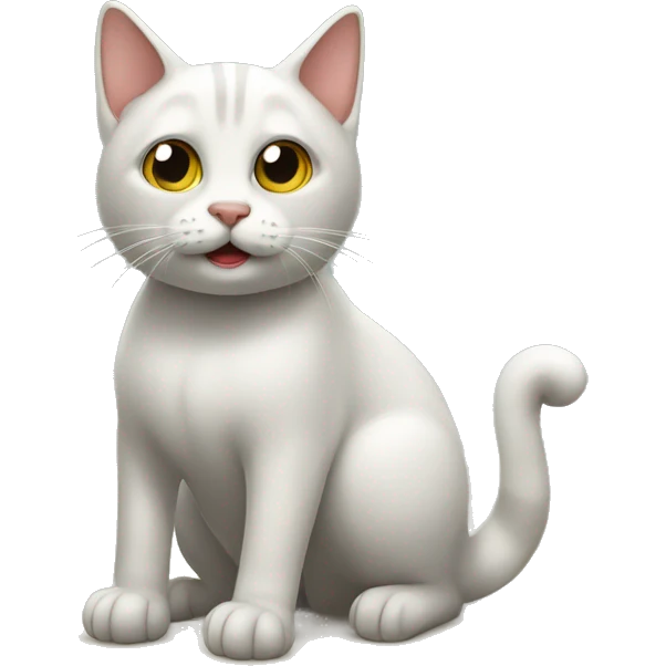 un gato despertando estirando las patas emoji