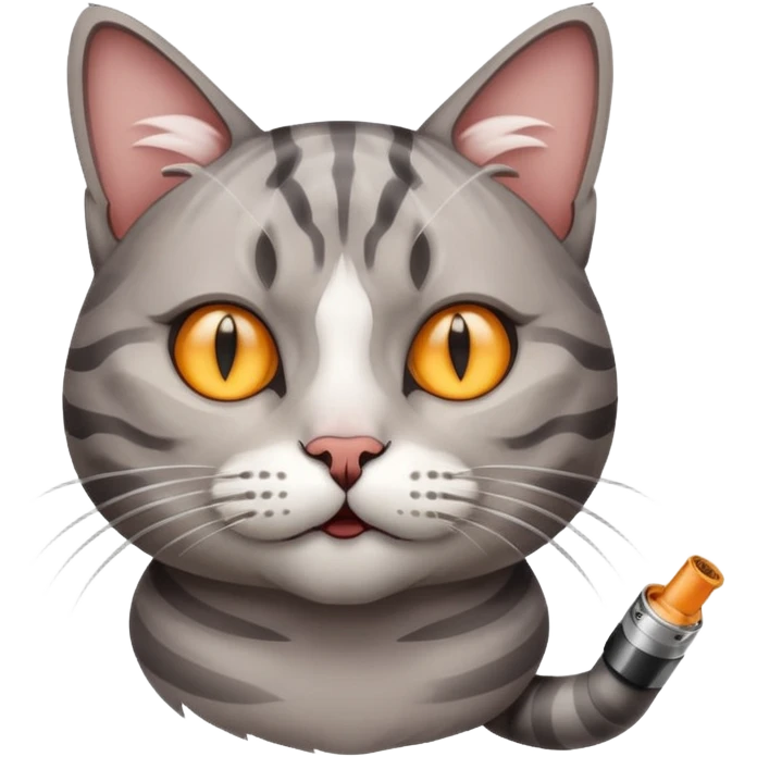 Cat with vape emoji